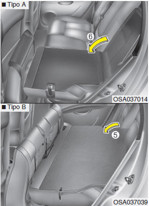 Plegado del asiento trasero