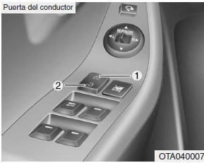 Con el interruptor de cierre centralizado (opcional)