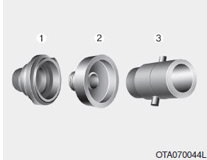 Adaptador para el cuello de llenado de gas