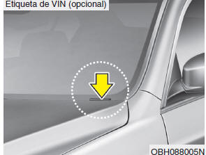 NÚMERO DE IDENTIFICACIÓN DEL VEHÍCULO (VIN)