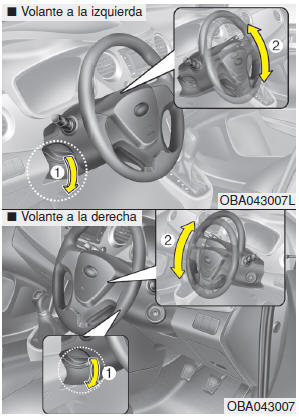 Inclinación del volante