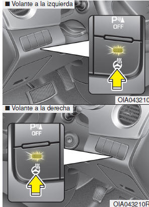 Calentamiento del volante de dirección