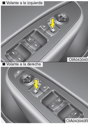 Botón de bloqueo del elevalunas eléctrico