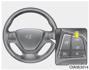 Para aumentar la velocidad establecida para el control de crucero