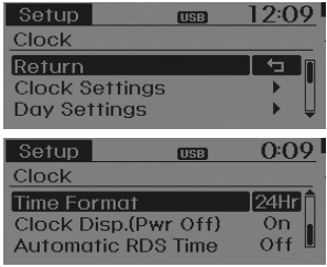 Configuración del reloj