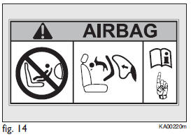 Airbag frontal del lado del pasajero y sillitas para niños