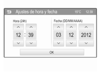 Ajustar hora y fecha