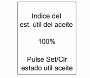 Menú de información del vehículo