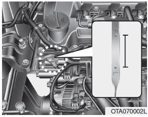 Compruebe el nivel del aceite del motor