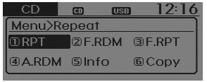 MENU : MP3 CD / USB
